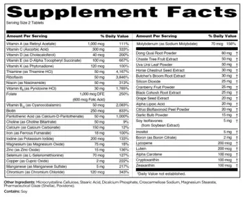 Rule1 Women's Train Daily Multivitamin Суперхрани, Ботанически екстракти, Антиоксиданти
