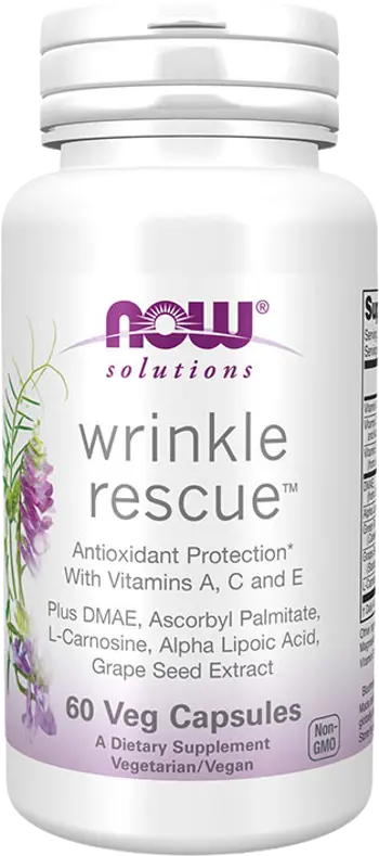 NOW Foods Wrinkle Rescue™ Специализирана Формула в Подкрепа на Кожата - 60 веге капсули, 30 дози
