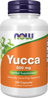 NOW Foods Yucca 500 мг Юка - 100 капсули, 50 дози