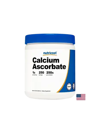 Nutricost Calcium Ascorbate Калциев Аскорбат за здрави кости и имунитет 250 g прах