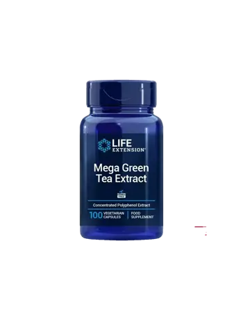 Life Extension Mega Green Tea Extract Метаболитна подкрепа и антиоксидантна защита, 725 mg х 100 капсули