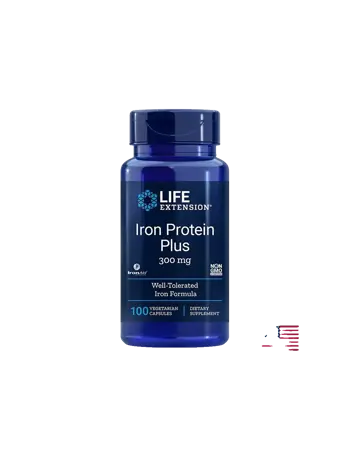 Life Extension Iron Protein Plus Желязодефицитна анемия 300 mg x 100 V капсули
