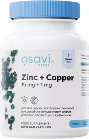 Osavi Zinc + Copper | L-OptiZinc® Цинк и Мед за Имунна Система и Антиоксидантна Защита
