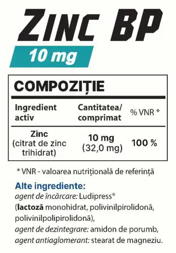 Zinc BP 10 mg