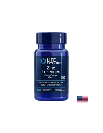 Life Extension Zinc Lozenges Цинк х 60 таблетки за смучене с вкус на портокал