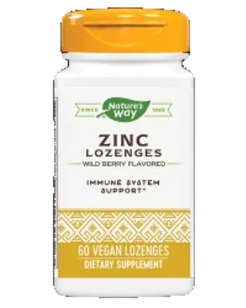 Nature's Way Zinc Lozenges with Echinacea and Vitamin C 60 дражета, 60 дози