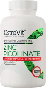 OstroVit Zinc Picolinate 15 мг Limited Edition Цинк Пиколинат - 200 таблетки, 200 дози