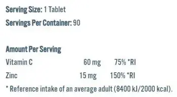 Цинк за Жизненост 15мг - Цинков цитрат / Zinc Vitality | 15 mg Zinc Citrate
