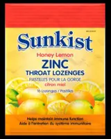 Zinc with Vitamin C and Echinacea Sunkist 16 Дъвчащи таблетки, 16 Дози