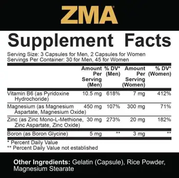 Rich Piana 5% Nutrition ZMA with Boron | Core Series За възстановяване и хормонален баланс х 90 капсули