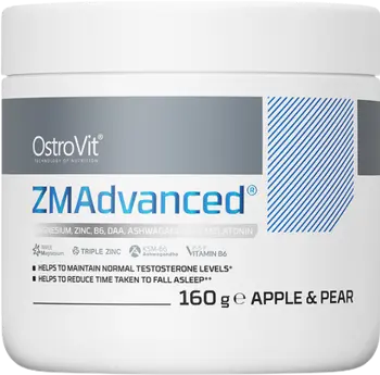OstroVit ZMAdvanced DAA, Ashwagandha and Melatonin Цинк, Магнезий, D-аспарагинова киселина, Ашваганда, Мелатонин и Витамин В6 - 160 грама, 45 дози